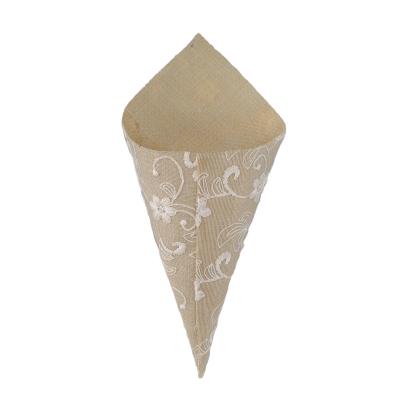 CONO IN COTONE E VELO RICAMATO LUNGHEZZA 21 5 PEZZI
