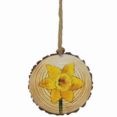 DECORAZIONE IN LEGNO NARCISO Ø 6,5 CM 10 PEZZI