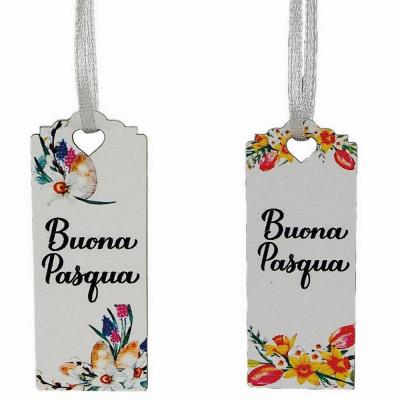 CARTELLINI BUONA PASQUA ASSORTITI LUNGHEZZA 7X3 CM 10 PEZZI
