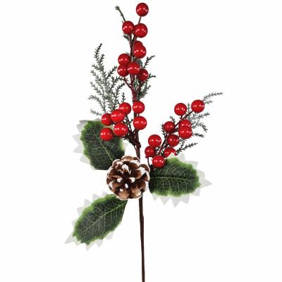 RAMO DI AGRIFOGLIO CON PIGNA LUNGHEZZA 30 CM 48 PEZZI