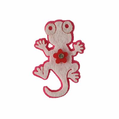 DECORAZIONE GECO IN FELTRO Ø 5 CM 10 PEZZI