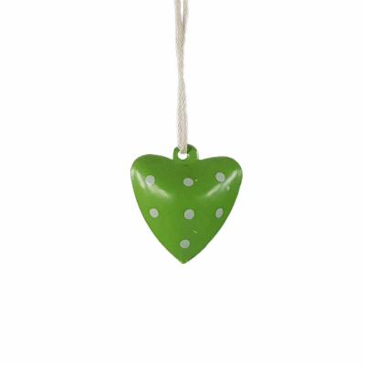 DECORAZIONE DA APPENDERE CUORI IN METALLO CON POIS Ø 2,5 CM 12 PEZZI