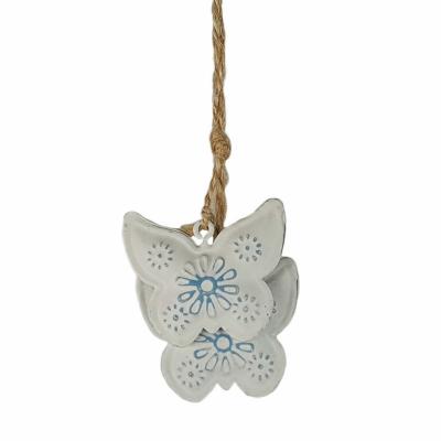 DECORAZIONE DA APPENDERE FARFALLE IN METALLO Ø 4 CM 6 PEZZI