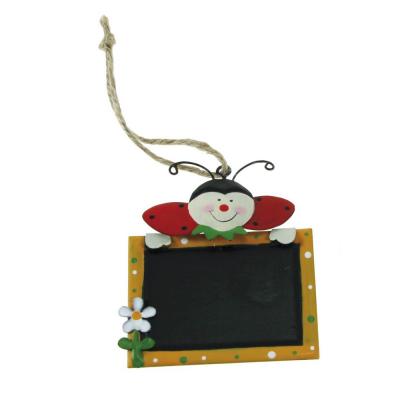 DECORAZIONE IN METALLO DIPINTO COCCINELLA 10X8 CM 5 PEZZI