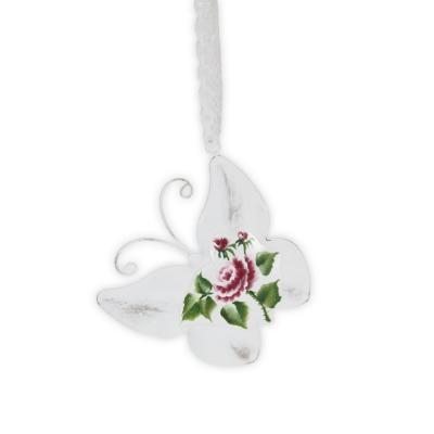 DECORAZIONE DA APPENDERE FARFALLA IN METALLO Ø 9 CM 4 PEZZI