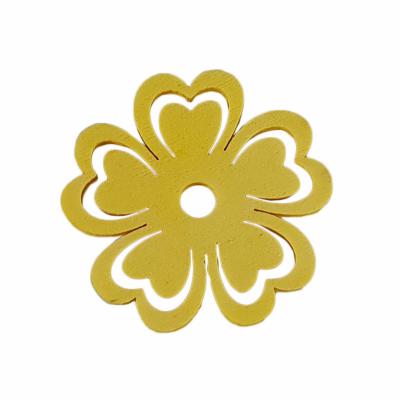 DECORAZIONE IN LEGNO FIORE DIPINTO Ø 4 CM 12 PEZZI