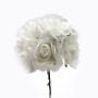 ROSA ARTIFICIALE IN TESSUTO E ORGANZA Ø 5,5 CM 18 PEZZI