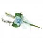 PICK ROSA IN POLIFOAM CON ERBE NATURALI E PERLE LUNGHEZZA 12 CM 10 PEZZI