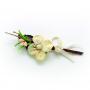 PICK FIORE IN VELLUTO CON PISTILLI LUNGHEZZA 8 CM 10 PEZZI