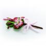 PICK FIORE IN VELLUTO CON PISTILLI LUNGHEZZA 8 CM 10 PEZZI