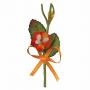 PICK CON FIORE ARTIFICIALE IN VELLUTO LUNGHEZZA 7 CM 10 PEZZI