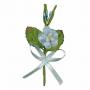 PICK CON FIORE ARTIFICIALE IN VELLUTO LUNGHEZZA 7 CM 10 PEZZI