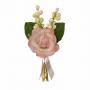 PICK CON ROSA IN CARTA E PISTILLI LUNGHEZZA 9 CM 10 PEZZI