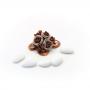PICK CON ROSE IN POLIFOAM CON PAILLETTES Ø 5 CM 5 PEZZI