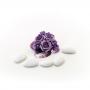 PICK CON ROSE IN POLIFOAM CON PAILLETTES Ø 5 CM 5 PEZZI