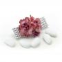 PICK CON GARDENIA IN TESSUTO CON NASTRO STRASS LUNGHEZZA 9 CM 5 PEZZI