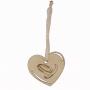 DECORAZIONE CUORE CON FEDI Ø 3,5 CM 20 PEZZI
