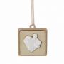 DECORAZIONE QUADRATA CRESIMA  3,5 X 3,5 CM 10 PEZZI