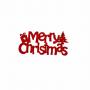 DECORAZIONE NATALIZIA "MERRY CHRISTMAS" 6X3 CM 10 PEZZI