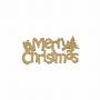 DECORAZIONE NATALIZIA "MERRY CHRISTMAS" 6X3 CM 10 PEZZI