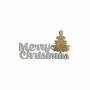 SCRITTA MERRY CHRISTMAS ABETE LUNGHEZZA 6 CM 10 PEZZI
