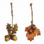DECORAZIONE GHIANDE QUERCIA VERDI E ARANCIO ASST Ø 6 CM 12 PEZZI