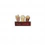 SCRITTA BUON NATALE PACCHETTI LARGHEZZA 6 CM ALTEZZA 4 CM 12 PEZZI