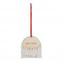 DECORAZIONE BUONE FESTE SLITTA BABBO NATALE Ø 6 CM 12 PEZZI