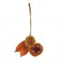 DECORAZIONE CASTAGNE LARGHEZZA 7 CM ALTEZZA 5 CM 12 PEZZI 