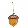 DECORAZIONE GHIANDA ARANCIO Ø 7 CM 12 PEZZI