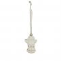 ANGIOLETTO CUORE BIANCO CON NASTRO LARGHEZZA  3 CM ALTEZZA 4 CM 12 PEZZI 