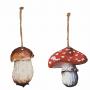 DECORAZIONE FUNGO AMANITE E PORCINO ASST ALTEZZA 7 CM 12 PEZZI