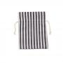 SACCHETTO IN COTONE A RIGHE CON TIRANTE 10X13 CM 10 PEZZI