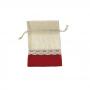 SACCHETTO IN COTONE E RETE CON TIRANTE 10X14 CM 10 PEZZI