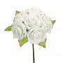 ROSA IN POLIFOAM Ø 8,5 CM 1 MAZZO 6 ROSE