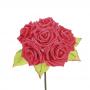 ROSA IN POLIFOAM Ø 8,5 CM 1 MAZZO 6 ROSE