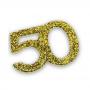 DECORAZIONE 50° ANNIVERSARIO Ø 2,5 CM 10 PEZZI