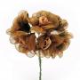 ROSA IN RASO E ORGANZA Ø 5 CM 36 PEZZI