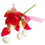 PICK ROSE IN ORGANZA LUNGHEZZA 20 CM 6 PEZZI