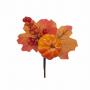 PICK AUTUNNO ZUCCA BACCHE E FOGLIE ALTEZZA 15 CM 6 PEZZI