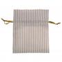 SACCHETTO IN TESSUTO A RIGHE CON TIRANTE 10X13 CM 10 PEZZI