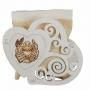 BOMBONIERA COMUNIONE E SACCHETTO IN COTONE CON TIRANTE 9X7 CM 6 PEZZI
