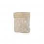 SACCHETTO IN COTONE E VELO RICAMATO 15X15 CM 5 PEZZI
