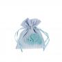 SACCHETTO IN COTONE A RIGHE CON TIRANTE E DECORAZIONE 10X13 CM 10 PEZZI