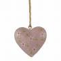 DECORAZIONE DA APPENDERE CUORE IN METALLO DIPINTO Ø 6 CM 4 PEZZI